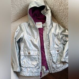 Cat & Jack silver rain jacket 4t